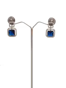 Mirana Siri Rhodium Plated Cubic Zirconia Studded Choker Necklace With Earrings