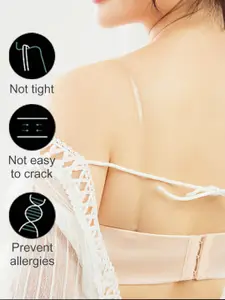 FIMBUL Set Of 2 Reusable Silicone Bra Replacement Straps