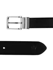 Louis Philippe Men Black & Brown Solid Reversible Formal Leather Belt