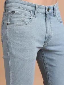 HIGHLANDER Men Blue Skinny Fit Mid Rise Light Fade Stretchable Jeans