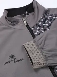 SPORT SUN Mock Collar Long Sleeves Tracksuits