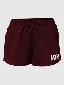 ONLY Women Typography Printed High-Rise Sports Shorts