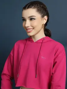 FOREVER 21 Hooded Cropped Pullover