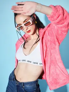 The Dry State Spread Collar Fuzzy Cardigan Sweater