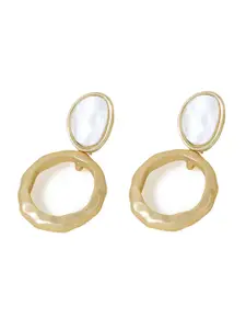 Accessorize Pearls Studded Circular Drop Earrings