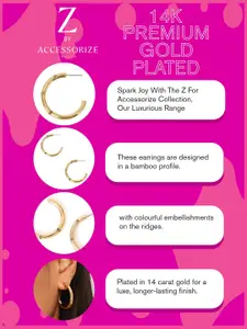 Accessorize 14K Gold-plated Bamboo Hoop Earrings