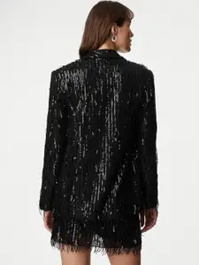 Marks & Spencer Embellished Open Front Blazer