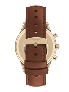 Lee Cooper Men Textured Dial & Leather Straps Analogue Multi Function Watch LC07506.434