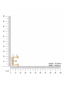 Kicky And Perky 925 Sterling Silver Gold-Plated Alphabet E Pendant With Chain