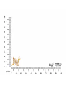 Kicky And Perky 925 Sterling Silver Gold-Plated Stone-Studded Alphabet N Pendant Chain