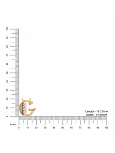 Kicky And Perky Gold-Plated Stone-Studded & Alphabet G-Charm Pendant With Chain