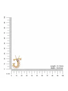 Kicky And Perky Pearls Mossanite & Labradorite Studded & Alphabet J Charm Pendant & Chain