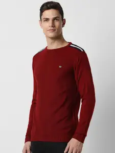 Peter England Casuals Crew Neck Long Sleeve Acrylic Pullover Sweater