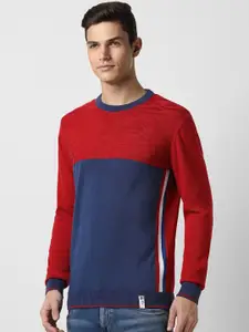Peter England Casuals Men Colourblocked Cotton Pullover Sweaters