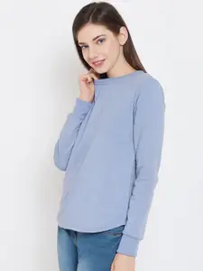 BAESD Round Neck Long Sleeves Fleece Pullover