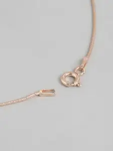 Zavya Women Set of 2 Rose Gold-Plated Sterling Silver Anklets