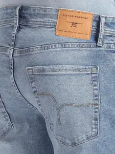 Flying Machine Men Straight Fit Clean Look Heavy Fade Whiskers Stretchable Jeans
