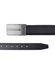 ZEVORA Men Textured Leather Reversible Belt