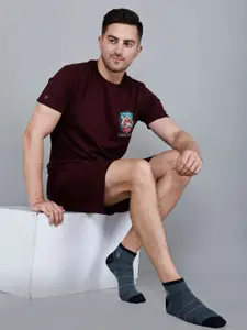 Dollar Socks Men Pack Of 9 Striped Ankle-Length Socks