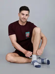 Dollar Socks Men Pack Of 6 Patterned Ankle-Length Socks