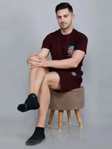 Dollar Socks Men Pack Of 5 Patterned Ankle-Length Socks