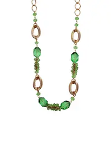 Rhea Rhodium-Plated Crystals Necklace