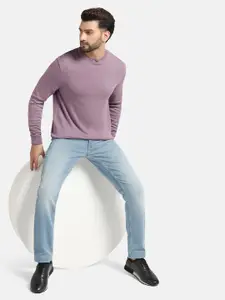 Blackberrys Round Neck Long Sleeves Cotton Pullover