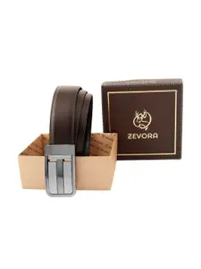 ZEVORA Men Leather Reversible Belt