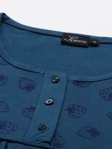 Kryptic Conversational Printed Pure Cotton Maxi Nightdress