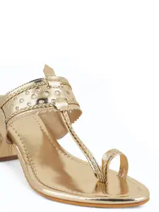 SCENTRA Embellished One Toe Block Heels
