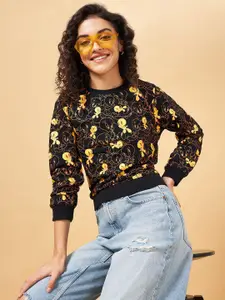 YU by Pantaloons Tweety Tee Printed Round Neck Sweatshirts