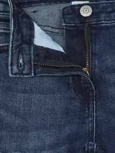 Peter England Boys Mildly Distressed Mid-Rise Skinny Fit Stretchable Jeans