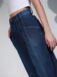 Hubberholme Women Slouchy Fit High-Rise Clean Look Stretchable Jeans