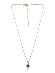 UNIVERSITY TRENDZ Gold-Plated Stone studded Pendant