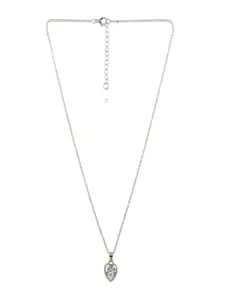 UNIVERSITY TRENDZ Sliver-Plated Heart-Charm Pendant With Chain