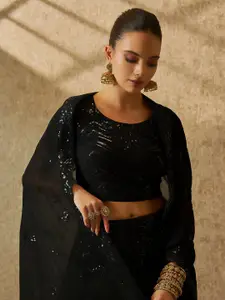 Soch Embellished Sequinned Unstitched Lehenga & Blouse With Dupatta