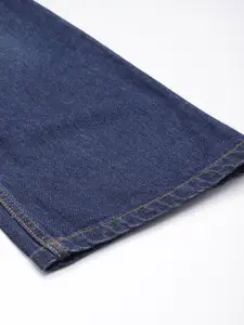 The Roadster Life Co. Men Pure Cotton Bootcut Mildly Distressed Light Fade Jeans