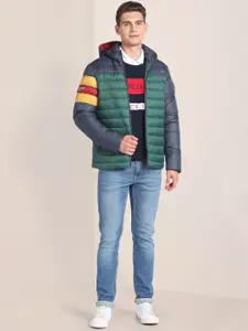 U.S. Polo Assn. Colourblocked Hooded Puffer Jacket