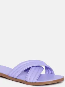 Tokyo Talkies Textured Open Toe Flats