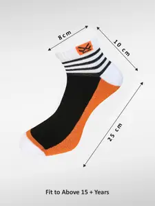 WROGN Men Pack Of 3 Colour-Blocked Cotton Socks