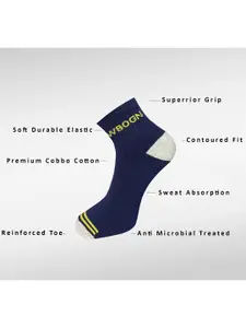 WROGN Men Pack Of 3 Ankle-Length Patterned Antimicrobial Cotton Socks