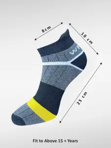 WROGN Men Pack Of 3 Colourblocked Ankle-Length Socks