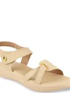 Stylestry Textured Open Toe Flatform Heels