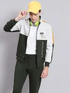 Monte Carlo Colourblocked Mid-Rise Sweatshirt With Track Pants