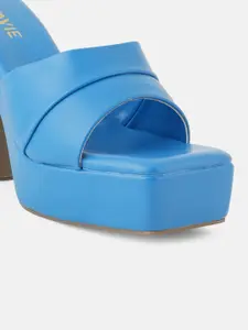 Lavie Textured Open Toe Platform Heels