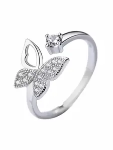 KARISHMA KREATIONS Silver-Plated Finger Ring