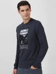 Peter England Casuals Graphic Printed Pullover Sweatshirt