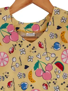 BAESD Girls Floral Printed Pure Cotton Nightdress