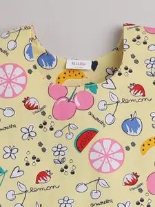 BAESD Girls Conversational Printed Pure Cotton Nightdress