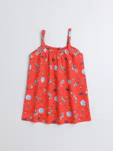 BAESD Girls Conversational Printed Pure Cotton Night Suit